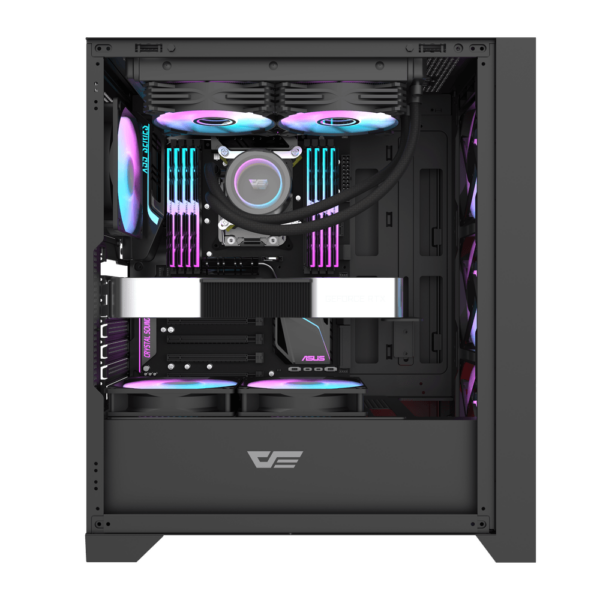 Dark Flash DRX70 Glass Black  ATX case with 4 ARGB fans pre-installed - Image 4