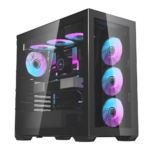 DLX4000 Glass Black E-ATX (case only) can include up to 9 ARGB fans