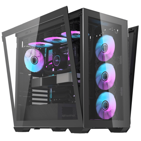 DLX4000 Glass Black E-ATX (case only) can include up to 9 ARGB fans - Image 2