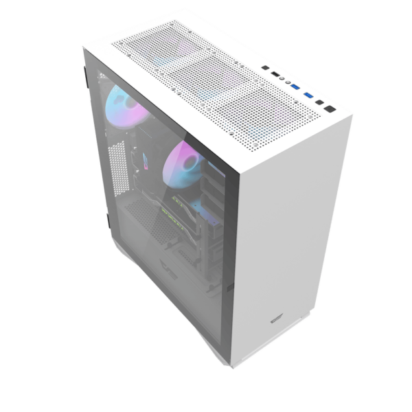 DLX22 Neo EATX Tempered Glass Case White - Image 2