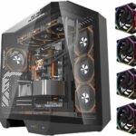 DARKFLASH DY470 BLACK WITH 4 ARGB FANS