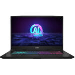 MSI Katana A17 AI B8VG Gaming Laptop, 17.3" FHD 144Hz Display, AMD R9-8940HS Processor, 16GB RAM, 512GB SSD, NVIDIA RTX 4070 8GB Laptop GPU, ENG K/B, FreeDos, Black | 9S7-17LN31-885