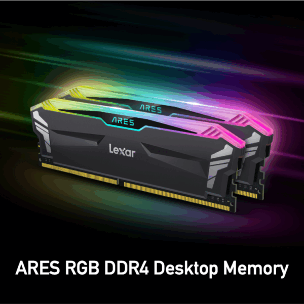 Lexar ARES RGB DDR4 3600MHz RAM – 32GB (2x16GB) – Black - Image 2