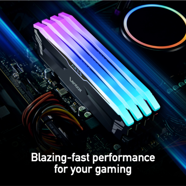 Lexar ARES RGB DDR4 3600MHz RAM – 32GB (2x16GB) – Black - Image 3