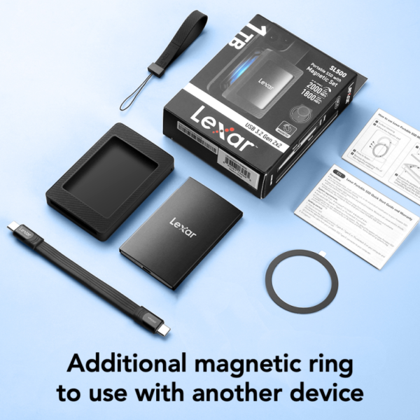 Lexar External Portable SSD – USB 3.2 Gen2x2, With Magnetic Set - Image 3