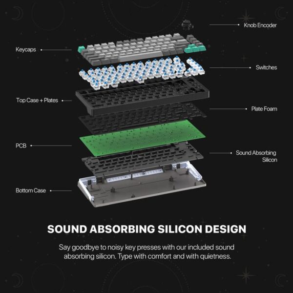 Fantech MK913 Saturn Wireless Mechanical Keyboard | RGB, Red Switch ...