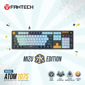 FANTECH ATOM107S MK893S Mizu Edition Mechanical Gaming Keyboard | Sky Blue, Blue Switch, Wired