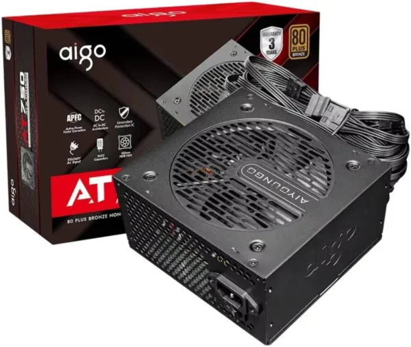 AIGO AT750 Computer Power Supply, 750W, 80 Plus Bronze