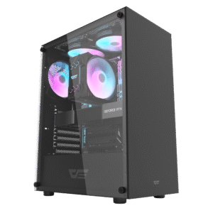 DarkFlash DK100 M-ATX PC Case | Compact Gaming Case | High-Airflow