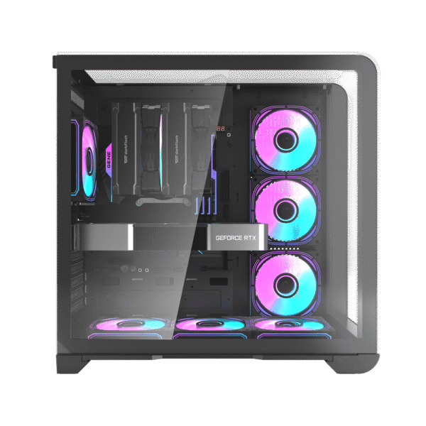 DarkFlash L280 ATX PC Case | Tempered Glass | High-Airflow Design | Black - Image 4