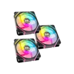 DarkFlash AM12 Pro 3-in-1 Black Case Fans | High-Performance RGB Cooling