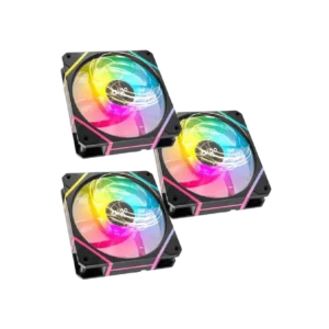 DarkFlash AM12 Pro 3-in-1 Black Case Fans | High-Performance RGB Cooling