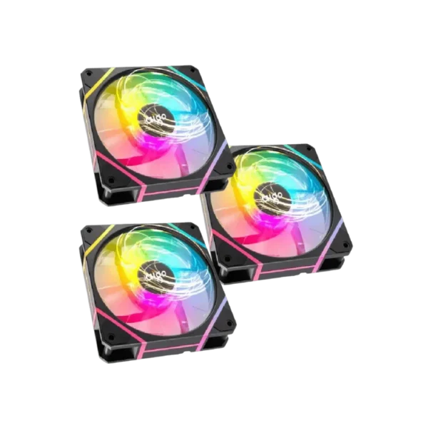 DarkFlash AM12 Pro 3-in-1 Black Case Fans | High-Performance RGB Cooling