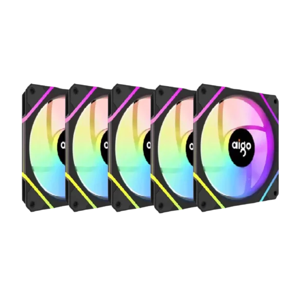 DarkFlash AM12 Pro 5-in-1 Black Case Fans | High-Performance RGB Cooling - Image 3