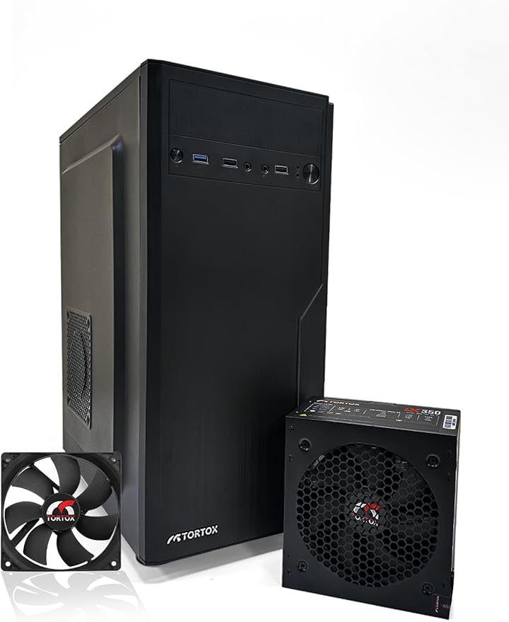 Tortox Zion ATX Case | Low-End PC Case with Pre-Installed Fan & 350W PSU