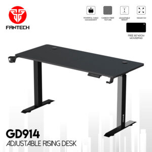 GD914 Hydraulic Adjustable Rising Gaming Desk | Ergonomic & Durable | Black