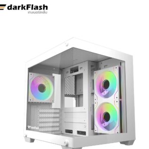 DarkFlash D275M White Micro-ATX Case with 3 ARGB Fans | Gaming PC Case