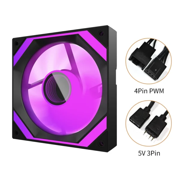 Aigo AIR12 Single Black Case Fan | High-Performance Cooling