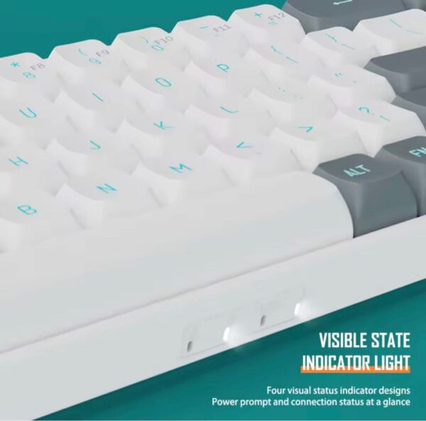 Darkflash GD68 Bluetooth Wireless Mechanical Keyboard – Jasmine | Red Switch - Image 2