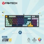 Fantech MK890 V2 Atom 96 RGB Mechanical Keyboard | NAVY of Blue Edition | Red Switch | Wired