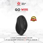 W191 Wireless Black Mouse | High-Precision & Portable