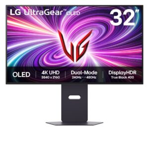 LG 32GS95UV-B.AMA 32-Inch 4K OLED Gaming Monitor | 240Hz, 0.03ms, G-Sync Compatible, HDR
