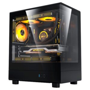 DarkFlash DB330M Micro-ATX PC Case | Compact Gaming Case with Tempered Glass