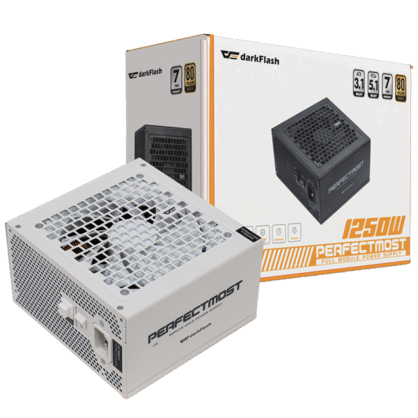Aigo DarkFlash PMT White 1250W 80+ Gold Full Modular Power Supply