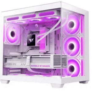 DarkFlash C285P V2 ATX PC Case | White | High-Airflow Gaming