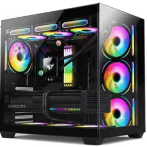 DarkFlash C285P V2 ATX PC Case | Black | High-Airflow Gaming
