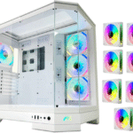 TORTOX PRISM ATX PC Case | White | High-Airflow Gaming