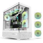 DPX90 Glass ATX Case | 3 Pre-Installed ARGB Fans | High Airflow Gaming Case White
