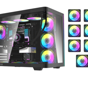 Curvo V2 ATX Case | Tempered Glass | 7 Pre-Installed ARGB Fans