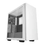 DEEPCOOL CK500 White Mid-Tower PC Case – Gaming Chassis with RGB Support