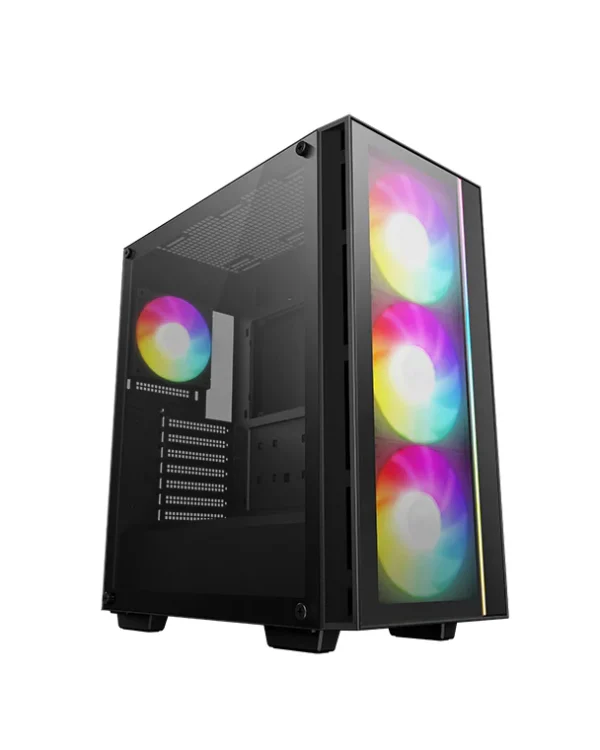 DEEPCOOL MATREXX 55 V4 TG ATX Mid-Tower PC Case – 4× Pre-Installed RGB Fans, Tempered Glass, USB Type-C