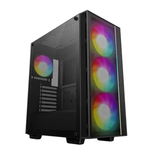 DEEPCOOL MATREXX 55 Mesh V4 ATX Mid-Tower PC Case – High-Airflow Design, 4× RGB Fans, USB Type-C