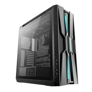 DEEPCOOL GENOME III Black ATX PC Case – Built-in LCD Screen, Liquid Cooling Support