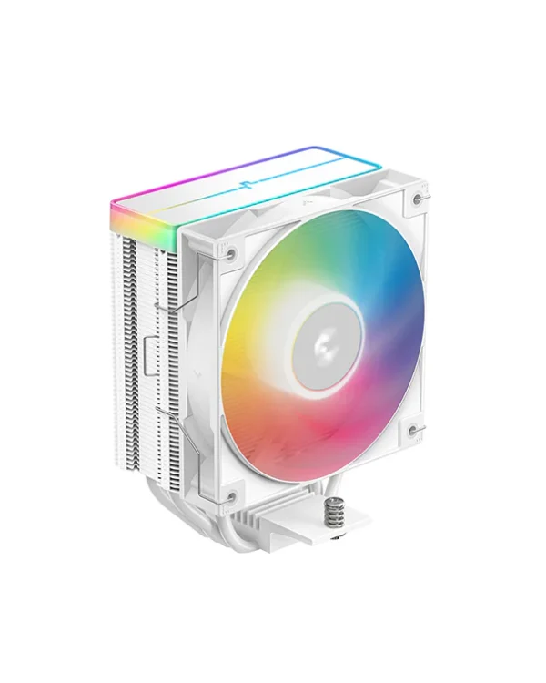 DEEPCOOL AG400 WH ARGB V2 CPU Air Cooler – White Edition with 4 Heat Pipes & ARGB Lighting
