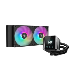 DEEPCOOL Mystique 240 A-RGB AIO Liquid CPU Cooler – 240mm Radiator with Customizable 2.8" TFT LCD Screen