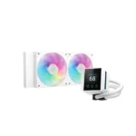 DEEPCOOL Mystique 240 A-RGB White AIO Liquid CPU Cooler – 240mm Radiator with Customizable 2.8" TFT LCD Screen