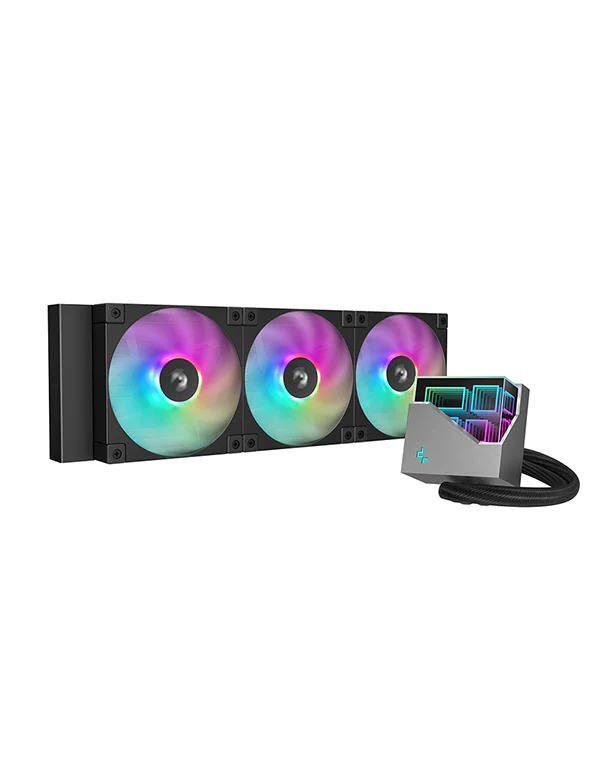 DEEPCOOL LT360 A-RGB AIO Liquid CPU Cooler – 360mm Radiator with Infinity Mirror Pump Design