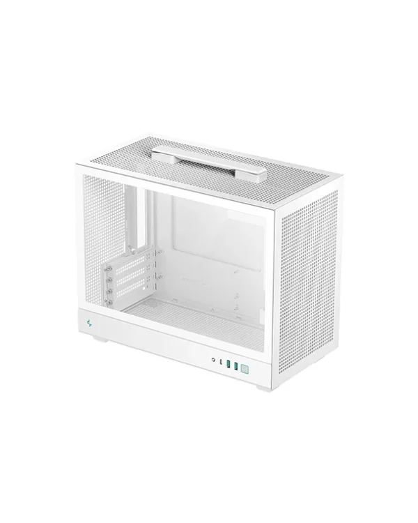 DEEPCOOL CH160 Plus White Micro-ATX PC Case – Compact Gaming Chassis