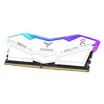 T-FORCE DELTA RGB White DDR5 32GB (16GBx2) 6000MHz CL30 Gaming Memory Kit – 1.35V