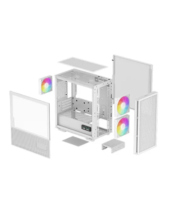 DEEPCOOL CH360 Digital M-ATX 3F RGB White PC Case – Compact Gaming Chassis - Image 4
