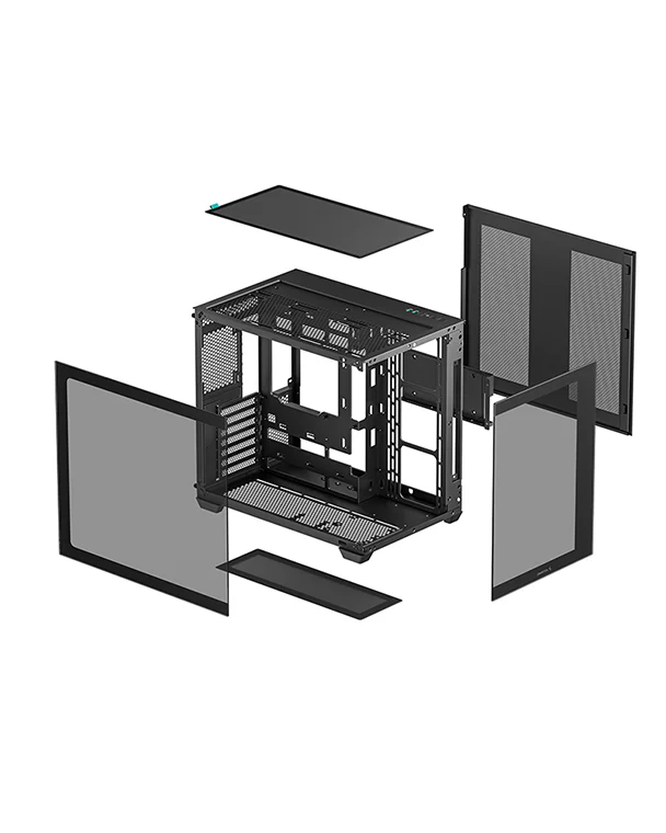 DEEPCOOL CG530 Black Mid-Tower PC Case – 4× Pre-Installed ARGB Fans, High-Airflow Gaming Chassis - Image 4