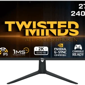 Twisted Minds 27" QHD 240Hz Fast IPS 1ms Gaming Monitor with USB-C