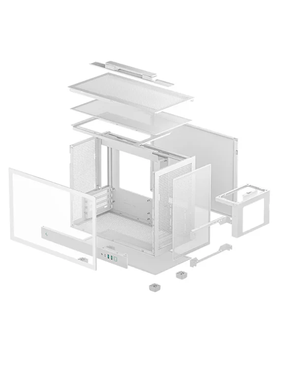 DEEPCOOL CH160 Plus White Micro-ATX PC Case – Compact Gaming Chassis - Image 5