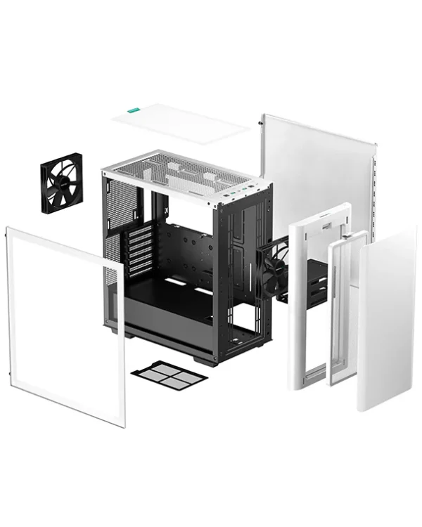 DEEPCOOL CK500 White Mid-Tower PC Case – Gaming Chassis with RGB Support - Image 4