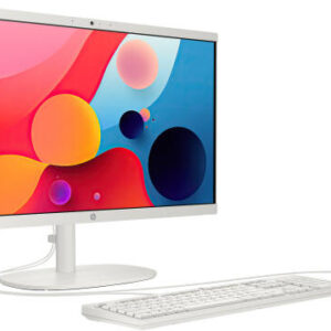 HP AIO 22-DG0012NH 21.5" All-in-One PC | Intel Core i3-N300 | 8GB RAM | 512GB SSD | FHD Non-Touch | DOS | Cashmere White | English Keyboard