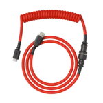 Glorious GMMK Coiled Cable – Crimson Red (New PKG) | Premium Mechanical Keyboard Cable